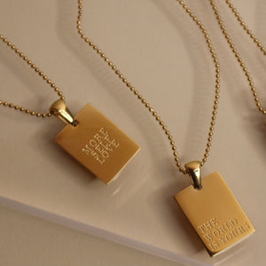 Affirmation Tag Necklace